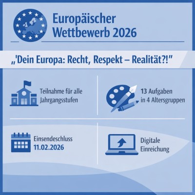 Europäischer Wettbewerb 2026 startet mit Motto zu Recht und Respekt